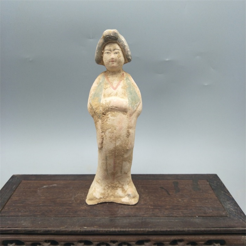Vintage Collectible Pottery - Antiek Tang-dynastie Sancai aardewerk schoonheid ornament