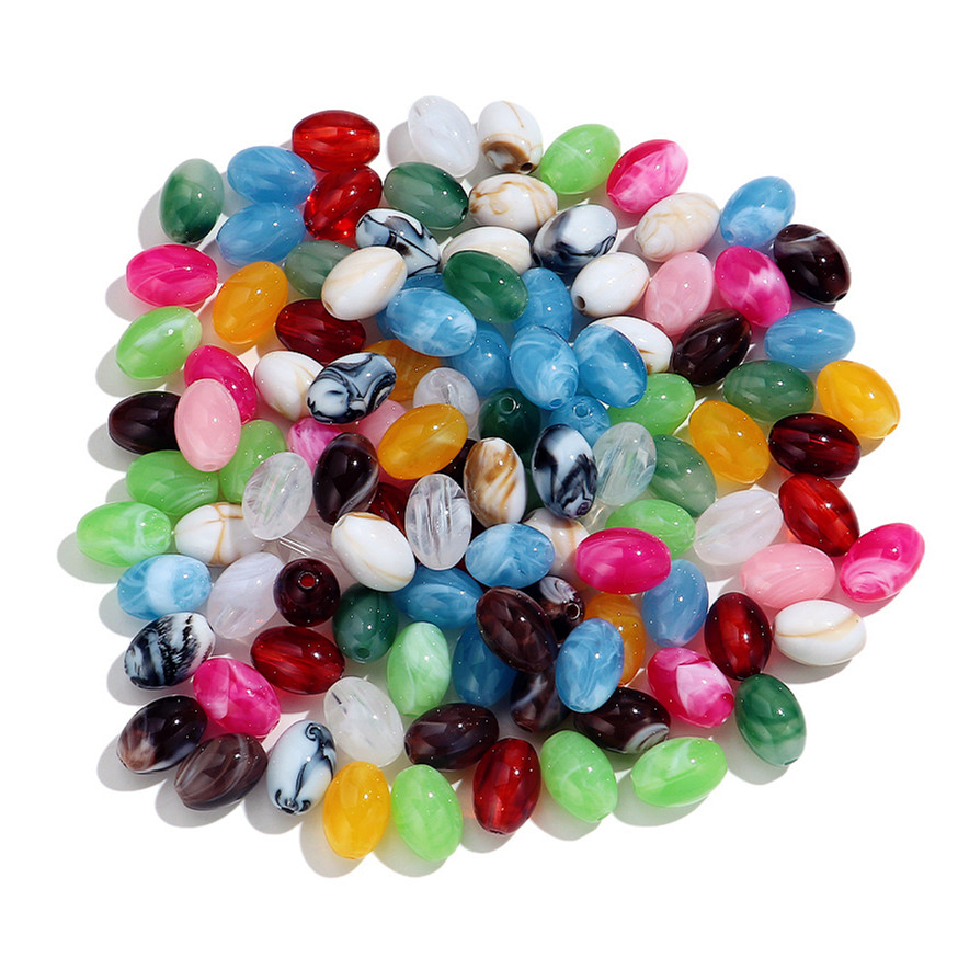 Vintage Collectible Marbles - 60 Stuks 11x16mm Marmering Kleurrijke Geometrische