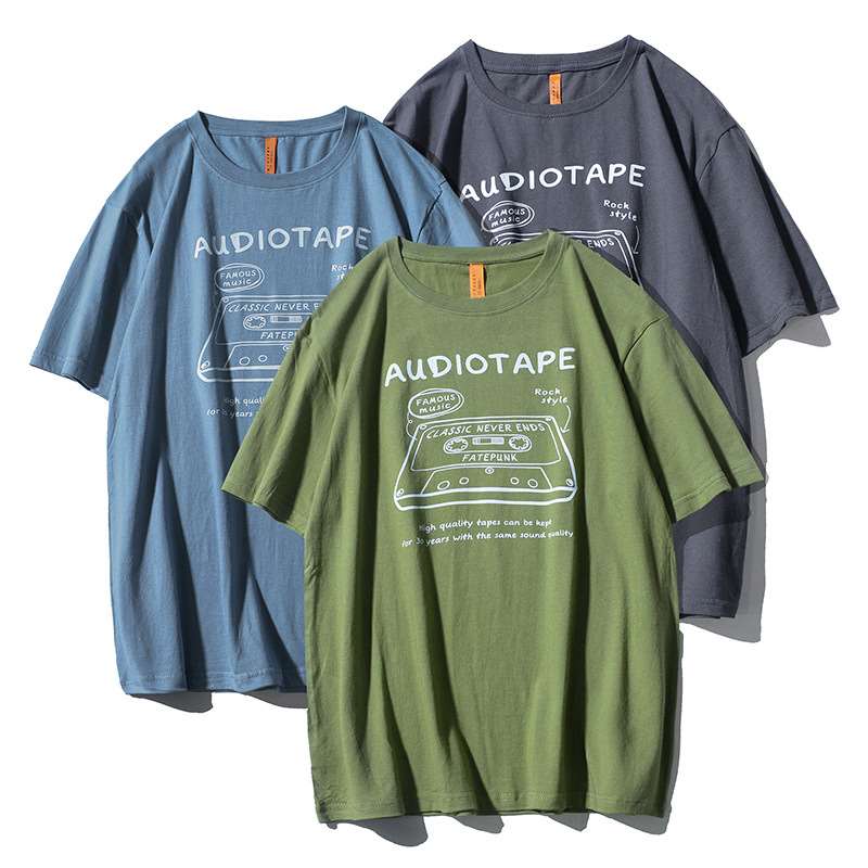 Vintage Collectible Clothing - Amerikaans Retro Alphabet T-shirt met korte