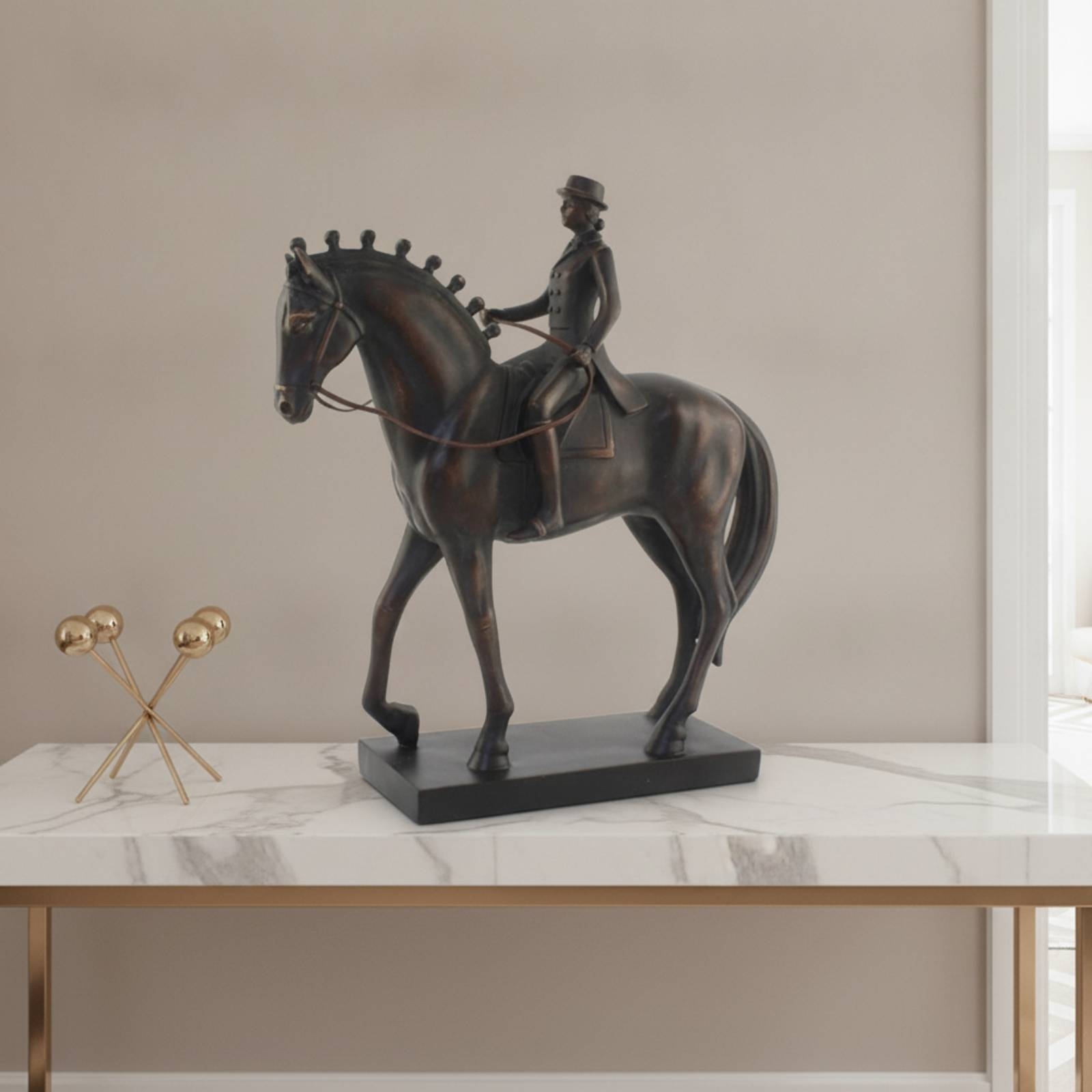 Vintage Toy Collector - Paardensportbeeldje Vintage-stijl paardensportbeeldje Paardenvormig beeldje Sierlijk